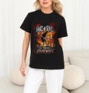 Men AC/DC Rock T-Shirts Handmade Fashion Graphic Print Shirts Cotton T-Shirt Women Soft T-Shirts Crew Neck Short Sleeve Shirt