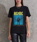 ACDC Shirts World Tour T-Shirts Handmade Fashion Graphic Print Shirts Cotton T-Shirt Women Soft T-Shirts Men Crew Neck Short Sleeve Shirt
