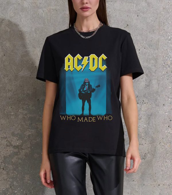 ACDC Shirts World Tour T-Shirts Handmade Fashion Graphic Print Shirts Cotton T-Shirt Women Soft T-Shirts Men Crew Neck Short Sleeve Shirt - Image 4