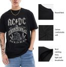 ACDC World Tour T-Shirts Handmade Fashion Graphic Print Shirts Cotton T-Shirt Women Soft T-Shirts Men Crew Neck Short Sleeve Shirt