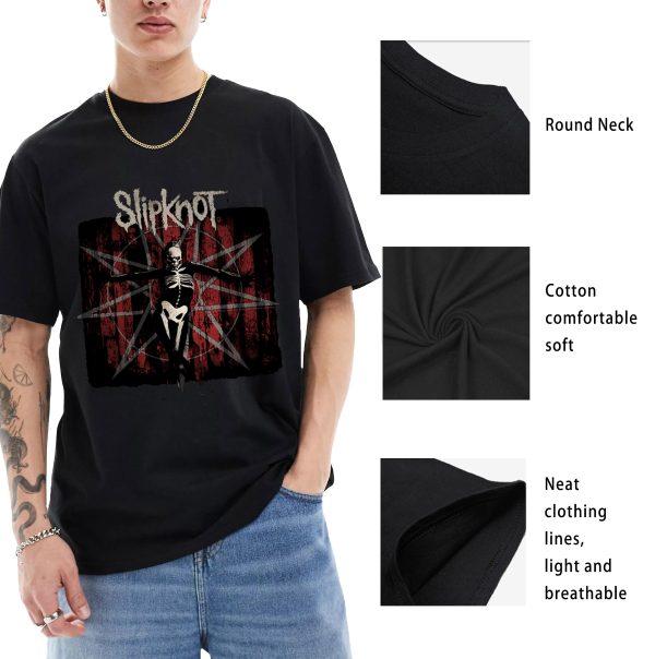 Slipknot T-Shirt Men Handmade Fashion Graphic Print Shirts Cotton T-Shirt Women Soft T-Shirts Crew Neck Short Sleeve Shirt Hip Hop Tee Tops - Image 10