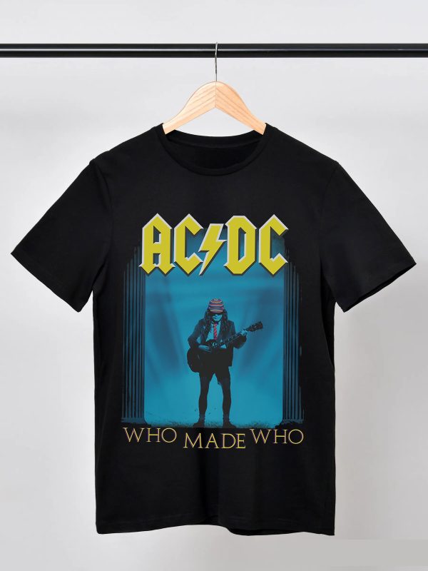 ACDC Shirts World Tour T-Shirts Handmade Fashion Graphic Print Shirts Cotton T-Shirt Women Soft T-Shirts Men Crew Neck Short Sleeve Shirt