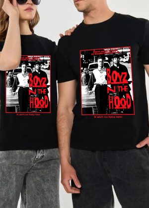 Boyz N The Hood T-Shirt Men Handmade Fashion Graphic Print Shirts Cotton T-Shirt Women Soft T-Shirts Crew Neck Short Sleeve Shirt Hip Hop Tee Tops