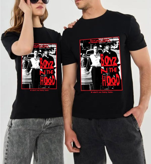 Boyz N The Hood T-Shirt Men Handmade Fashion Graphic Print Shirts Cotton T-Shirt Women Soft T-Shirts Crew Neck Short Sleeve Shirt Hip Hop Tee Tops