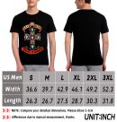Men Guns N' Roses Rock T-Shirts Handmade Fashion Graphic Print Shirts Cotton T-Shirt Women Soft T-Shirts Crew Neck Short Sleeve Shirt