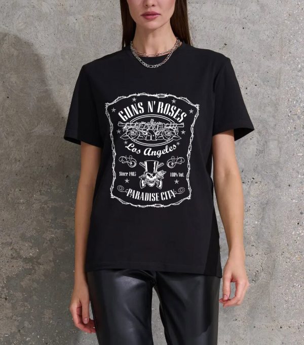 Guns N' Roses Paradise City Shirts Men Handmade Fashion Graphic Print Shirts Cotton T-Shirt Women Soft T-Shirts Crew Neck Short Sleeve Shirt Hip Hop Tee Tops - Image 2