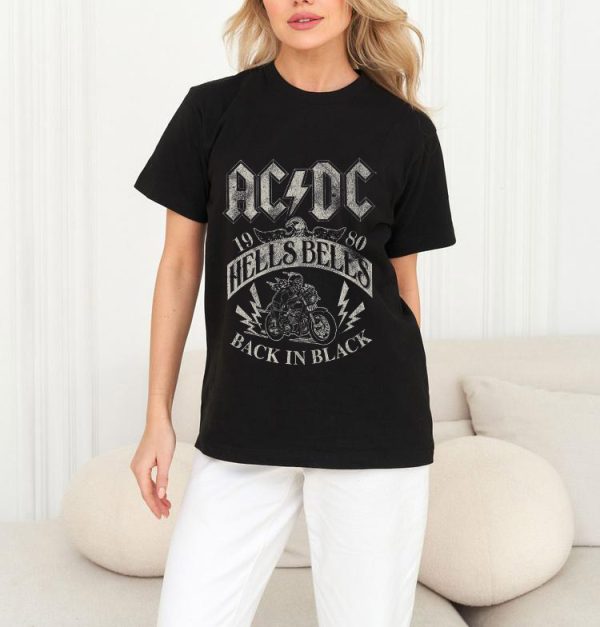 ACDC World Tour T-Shirts Handmade Fashion Graphic Print Shirts Cotton T-Shirt Women Soft T-Shirts Men Crew Neck Short Sleeve Shirt - Image 3