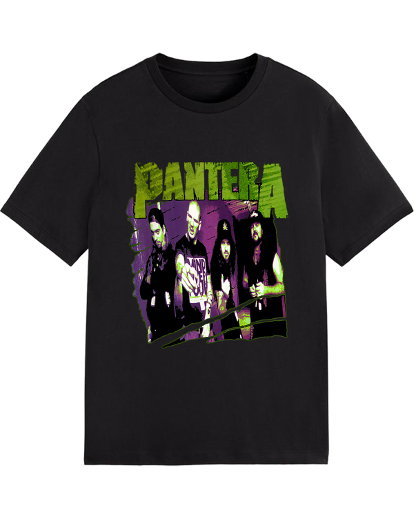 Pantera Official Vintage Group Sketch T-Shirt Cotton Soft Crew Neck Short Sleeve Shirt for Band Music Fans - Image 2