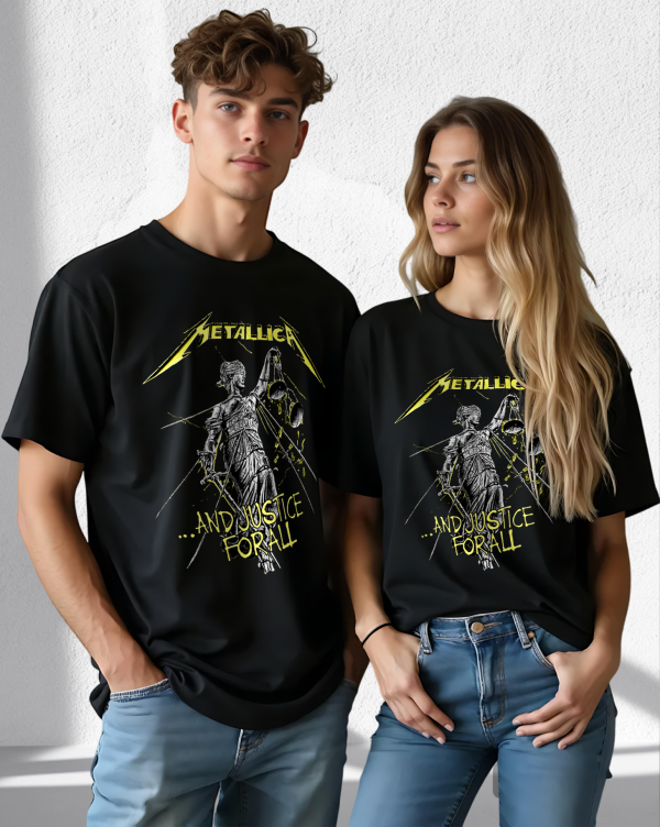 Metallica and Justice for All (Tracks) T Shirt Cotton Soft Crew Neck Short Sleeve Shirt for Band Music Fans - Image 7
