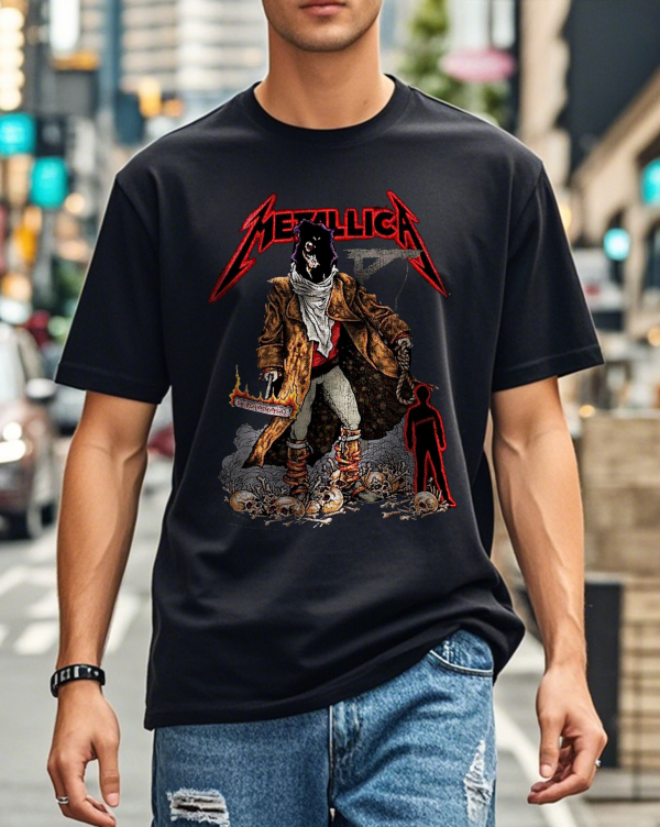Metallica Unforgiven Adult Black T Shirt Cotton Soft Crew Neck Short Sleeve Shirt for Band Music Fans - Image 8