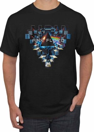 Men's Pink Floyd Band Space Window Short Sleeve T-Shirt T-Shirt Vintage Rock Graphic Tee Cotton Rock Fan pop Rock Music World Tour Black Unisex T-Shirt