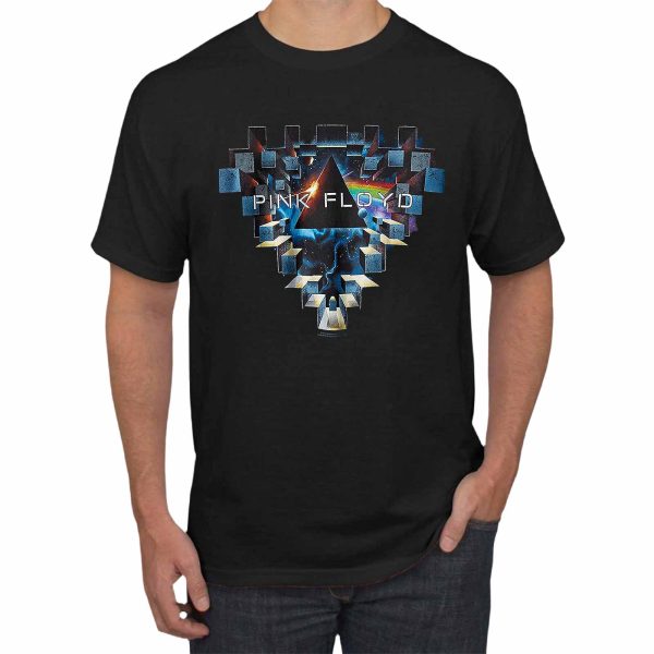 Men's Pink Floyd Band Space Window Short Sleeve T-Shirt T-Shirt Vintage Rock Graphic Tee Cotton Rock Fan pop Rock Music World Tour Black Unisex T-Shirt