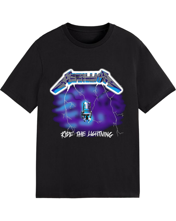 Metallica Unisex-Adult Standard Ride The Lightning T-Shirt Cotton Soft Crew Neck Short Sleeve Shirt for Band Music Fans - Image 2