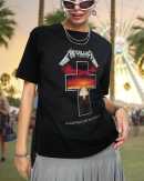 Metallica Unisex Tee Master of Puppets Tracks Cotton Soft Crew Neck Short Sleeve Shirt for Band Music Fans