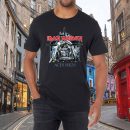 Men's Iron Maiden Band Aces High T-Shirt Vintage Rock Graphic Tee Cotton Rock Fan pop Rock Music World Tour Black T-Shirt