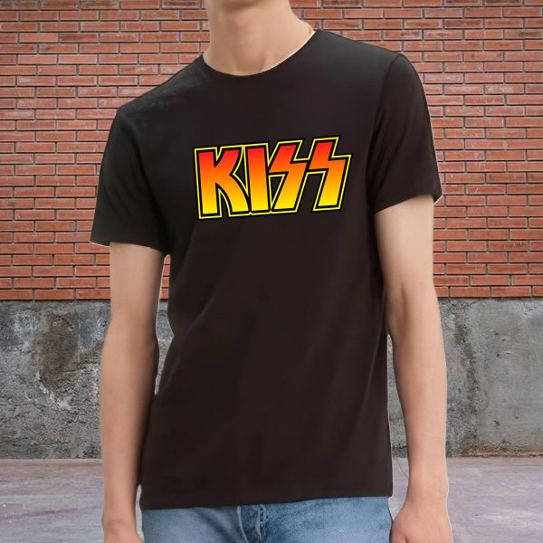 Men's KISS Classic T-Shirt Vintage Rock Graphic Tee 80s Music Shirt Cotton Rock Fan pop Rock Music World Tour Black T-Shirt - Image 2