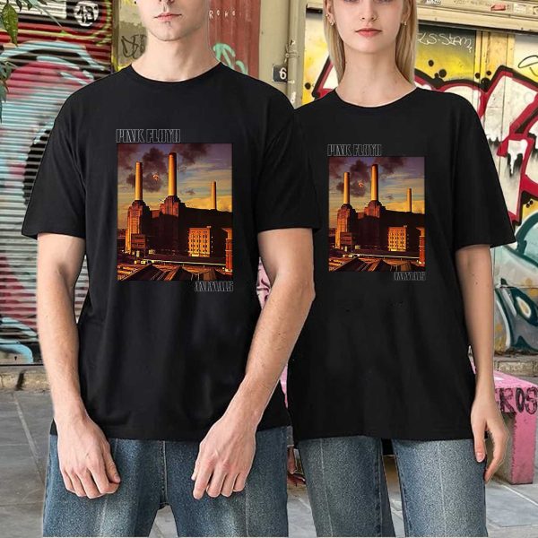 Men's Pink Floyd Band SPINK FLOYD FADED ANIMALS T-Shirt T-Shirt Vintage Rock Graphic Tee Cotton Rock Fan pop Rock Music World Tour Black Unisex T-Shirt - Image 4