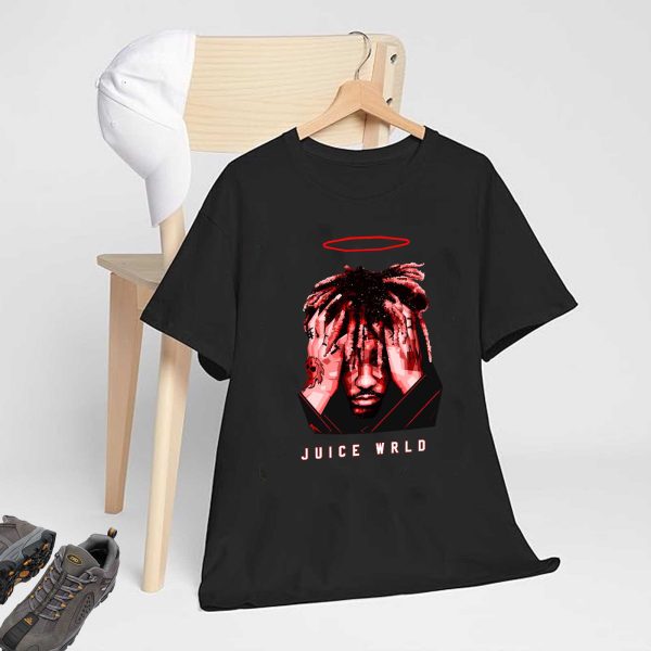 Men's Women's Unisex Juice WRLD Vintage Crewneck Rapper T-Shirt Novelty Graphic Tee Tops T-Shirt Album Rock Music T Shirt Black - Image 3