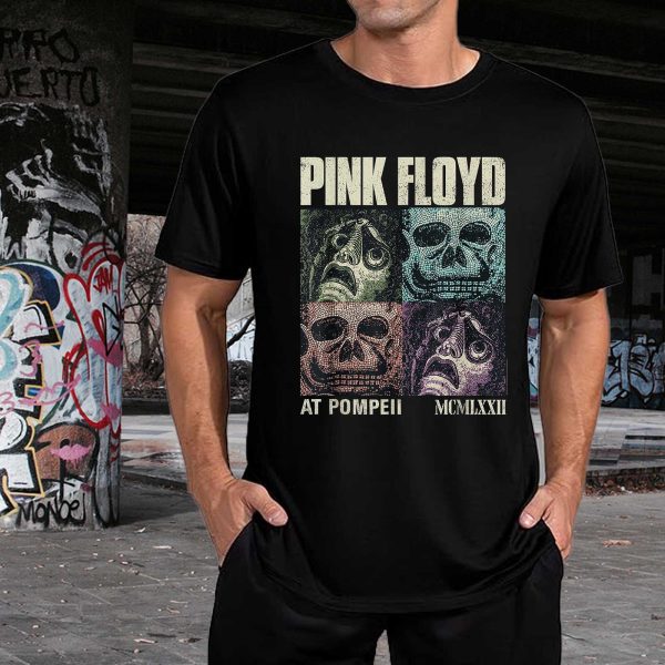 Men's Pink Floyd Band Live at Pompeii Memento Mori T-Shirt Vintage Rock Graphic Tee Cotton Rock Fan pop Rock Music World Tour Black Unisex T-Shirt - Image 6