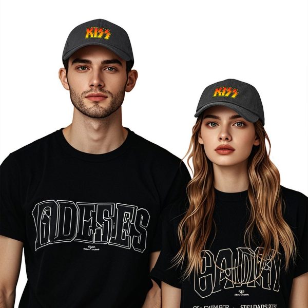 Men’s KISS Rock Music Bnad Vintage Washed Cotton Baseball Cap - Image 7