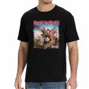 Men's Iron Maiden Band The Trooper T-Shirt Vintage Rock Graphic Tee Cotton Rock Fan pop Rock Music World Tour Black Unisex T-Shirt