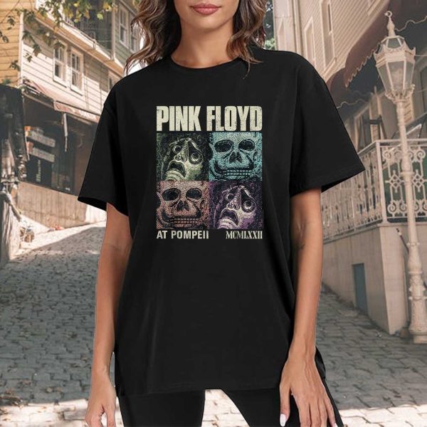 Men's Pink Floyd Band Live at Pompeii Memento Mori T-Shirt Vintage Rock Graphic Tee Cotton Rock Fan pop Rock Music World Tour Black Unisex T-Shirt - Image 5