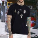 Men's KISS 1974 KISS Tee Vintage Rock Graphic Tee 80s Music Shirt Cotton Rock Fan pop Rock Music World Tour Black T-Shirt
