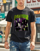 Pantera Official Vintage Group Sketch T-Shirt Cotton Soft Crew Neck Short Sleeve Shirt for Band Music Fans