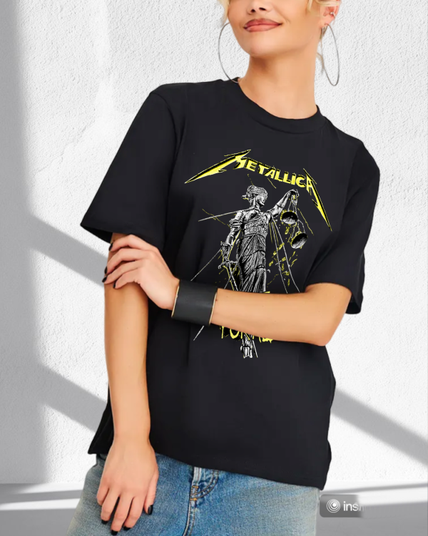Metallica and Justice for All (Tracks) T Shirt Cotton Soft Crew Neck Short Sleeve Shirt for Band Music Fans - Image 5