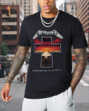 Metallica Unisex Tee Master of Puppets Tracks Cotton Soft Crew Neck Short Sleeve Shirt for Band Music Fans