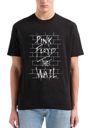 Men's Pink Floyd Band The Wall T-Shirt Vintage Rock Graphic Tee Cotton Rock Fan pop Rock Music World Tour Black Unisex T-Shirt