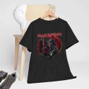 Men's Iron Maiden Band Senjutsu Eddie Red Circle T-Shirt Vintage Rock Graphic Tee Cotton Rock Fan Pop Rock Music World Tour Black Unisex T-Shirt