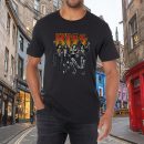 Men's KISS Cotton Rock Fan Pop Rock Music World Tour Black T-Shirt Unisex Adult Slim Fit Black Cartoon T-Shirt