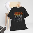 Men's KISS Cotton Rock Fan Pop Rock Music World Tour Black T-Shirt Unisex Adult Slim Fit Black Cartoon T-Shirt