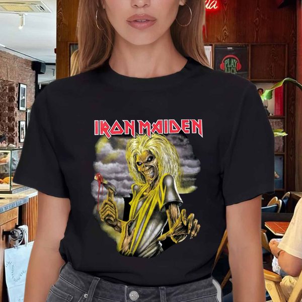 Men's Iron Maiden Band T-Shirt Killers Album Cover Mens Short Sleeve T-Shirts Classic Rock Graphic Tees - Image 7