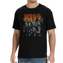 Men's KISS Cotton Rock Fan Pop Rock Music World Tour Black T-Shirt Unisex Adult Slim Fit Black Cartoon T-Shirt