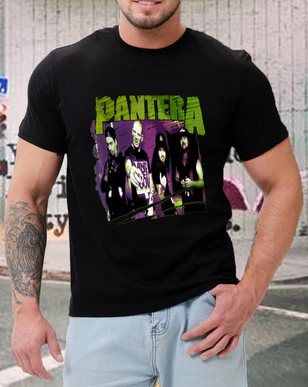 Pantera Official Vintage Group Sketch T-Shirt Cotton Soft Crew Neck Short Sleeve Shirt for Band Music Fans - Image 4