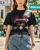 Metallica Men's Standard Master of Puppets T-Shirt Cotton Soft Crew Neck Short Sleeve Shirt for Band Music Fans
