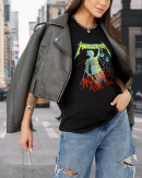 Metallica Toddler Boys and Justice for All T-Shirt Cotton Soft Crew Neck Short Sleeve Shirt for Band Music Fans