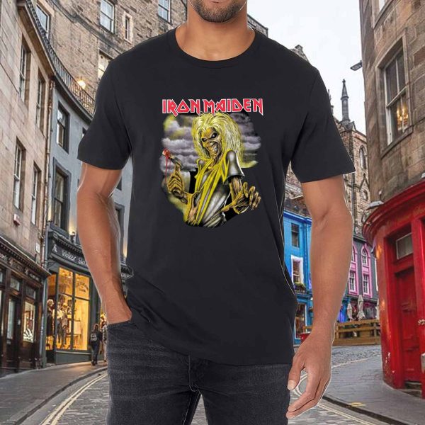 Men's Iron Maiden Band T-Shirt Killers Album Cover Mens Short Sleeve T-Shirts Classic Rock Graphic Tees - Image 6