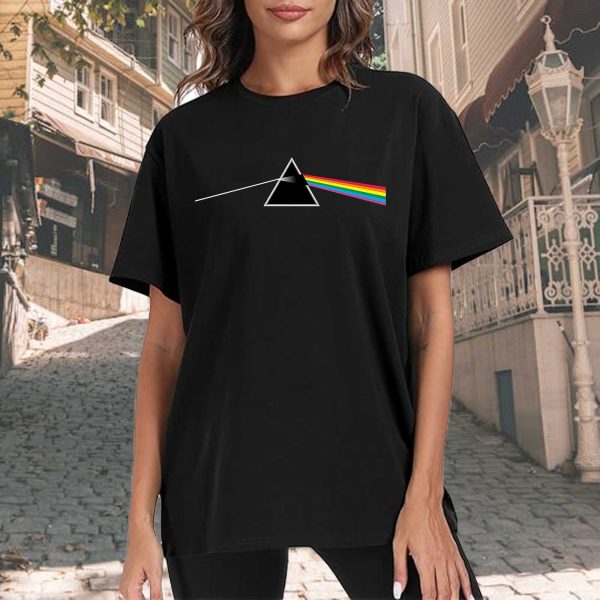 Men's Pink Floyd Dark Side of The Moon Album Rock Music T Shirt Black Collection World Tour Black Unisex T-Shirt - Image 2