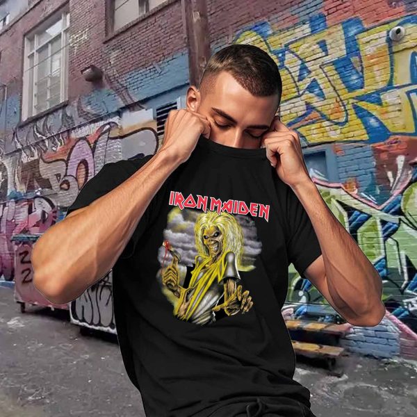 Men's Iron Maiden Band T-Shirt Killers Album Cover Mens Short Sleeve T-Shirts Classic Rock Graphic Tees - Image 5