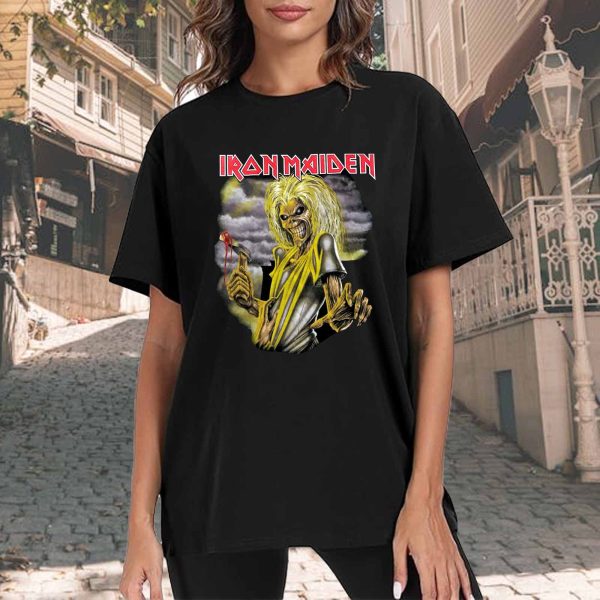 Men's Iron Maiden Band T-Shirt Killers Album Cover Mens Short Sleeve T-Shirts Classic Rock Graphic Tees - Image 4