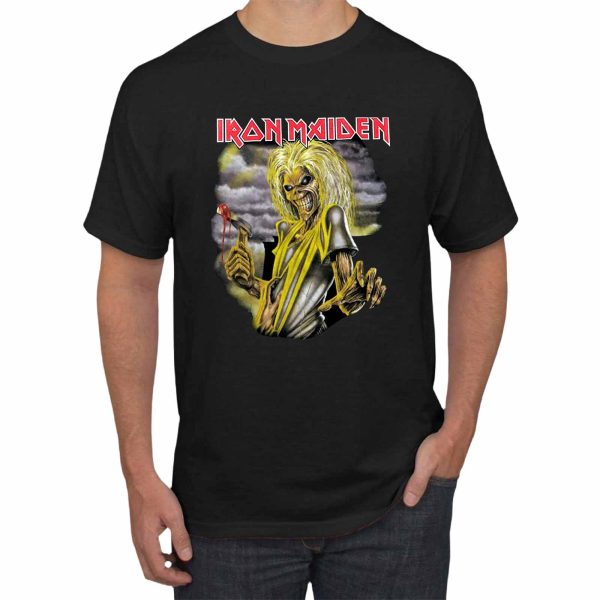 Men's Iron Maiden Band T-Shirt Killers Album Cover Mens Short Sleeve T-Shirts Classic Rock Graphic Tees