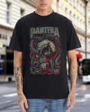 PANTERA Venomous Official T-Shirt Cotton Soft Crew Neck Short Sleeve Shirt for Band Music Fans