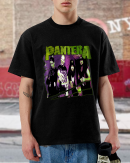 Pantera Official Vintage Group Sketch T-Shirt Cotton Soft Crew Neck Short Sleeve Shirt for Band Music Fans