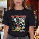 Men's Iron Maiden Eddie Number Of The Beast T-Shirt Vintage Rock Band Fan pop Rock Music World Tour Crewneck Cotton T-Shirt