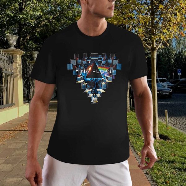 Men's Pink Floyd Band Space Window Short Sleeve T-Shirt T-Shirt Vintage Rock Graphic Tee Cotton Rock Fan pop Rock Music World Tour Black Unisex T-Shirt - Image 4