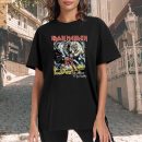 Men's Iron Maiden Eddie Number Of The Beast T-Shirt Vintage Rock Band Fan pop Rock Music World Tour Crewneck Cotton T-Shirt