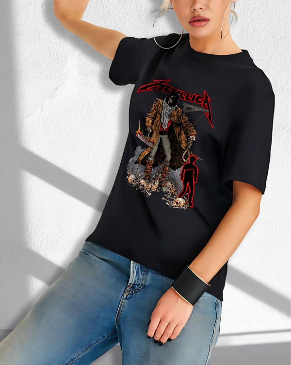 Metallica Unforgiven Adult Black T Shirt Cotton Soft Crew Neck Short Sleeve Shirt for Band Music Fans - Image 5